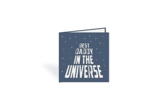 Best Daddy in the Universe Cut Out Card Design