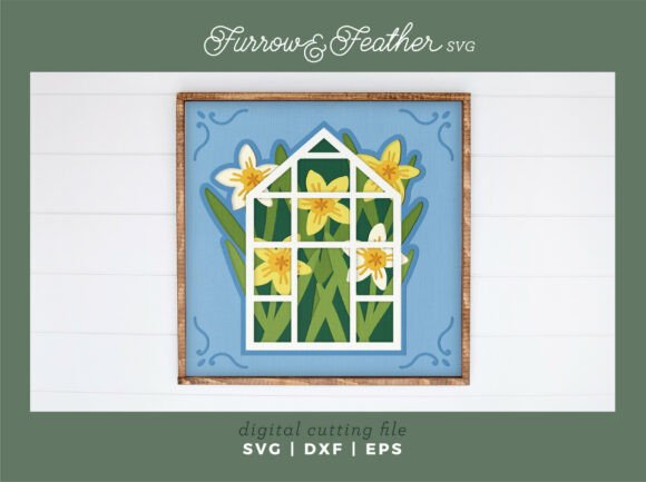 Bringing Spring Indoors: Mastering the Daffodil Greenhouse Shadowbox SVG