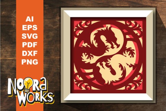 Dragon Yin Yang Shadow Box SVG: Crafting Light, Balance, and Meaning