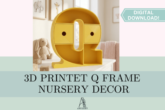 Elevate Personalized Decor with a Functional Letter Q Shelf Organizer STL