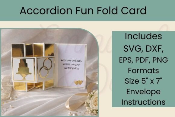 Elevating Celebrations with a 5x7 Wedding Card Accordion SVG