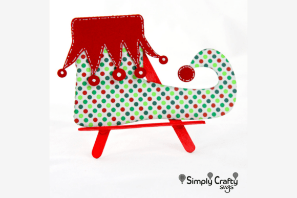 Elf Shoe Gift Card Holder SVG: Festive 3D Design