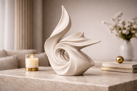 Ethereal Wave – Modern Abstract Flow: Strategic Integration of Sculptural Design