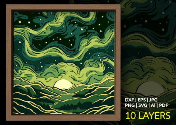 Evaluating Green Starry Night Nature Shadow Box Art for DIY Decor