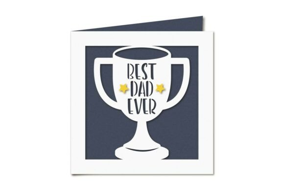 Evaluating the Dad Trophy Cut Out Father's Day Card Design