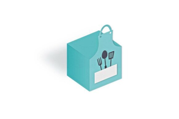 Kitchen BBQ Apron Cube Favour Box Guide