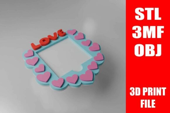 Love Heart Sticky Note Holder: 3D Print File