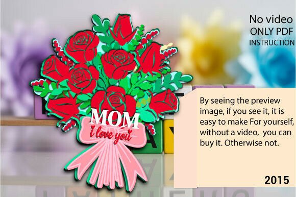 Mom I Love You Rose Bouquet SVG 2015: Elevating Digital Papercraft
