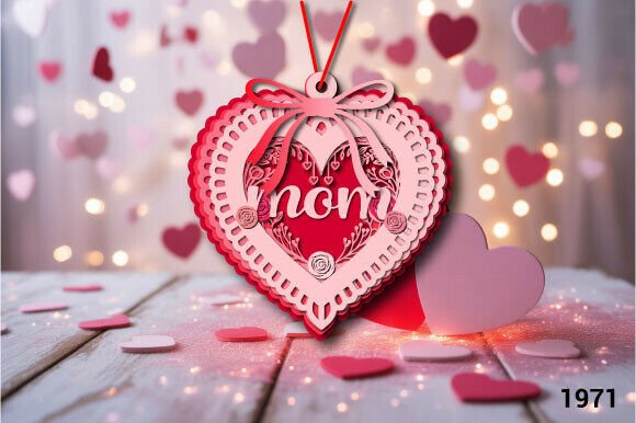 Mother’s Day Hanging Heart Card Svg 1971: Crafting a Seven-Layered Papercut Tribute