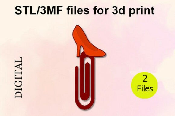 Paper Clip, High Heel Shoe, STL 3MF File: Elevating Desk Aesthetics with Functional Fashion