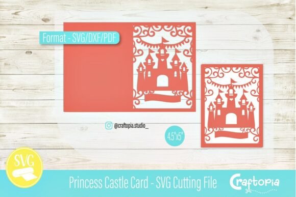 Princess Castle Card – SVG Cutting File: Elevating Handmade Celebrations