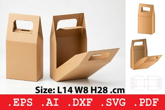 Rectangular Gable Bag with Die-Cut Handle Guide