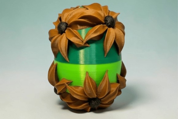 Threaded Flower Easter Egg Design