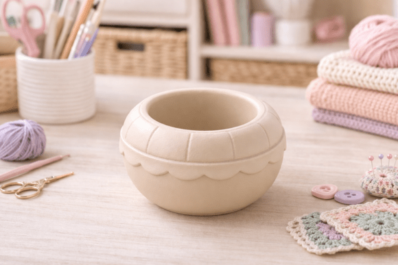 Yarn Bowl STL – Crochet Yarn Holder STL: Optimizing Your Crafting Workflow